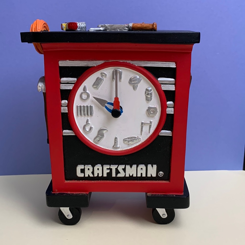 Craftsman Toolbox Shop Clock Gem